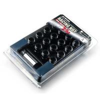 μαύρα Μπουλόνια αλουμινίου WORK RS-R Type, ασφαλείας με ανοικτό άκρο 