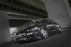 Work Meister S1 3P on Mitsubishi Lancer Evolution X