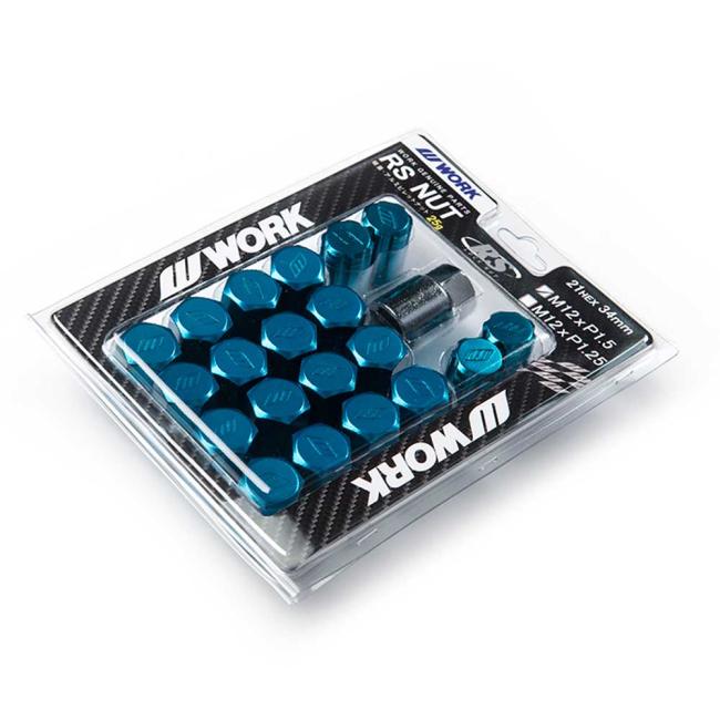 Μπουλόνια αλουμινίου WORK RS, ασφαλείας με κλειστό άκρο